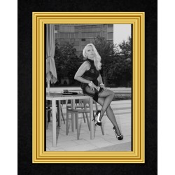 Poster schwarz-weiß mit Lady Vanessa Germany´s Fetish Diva